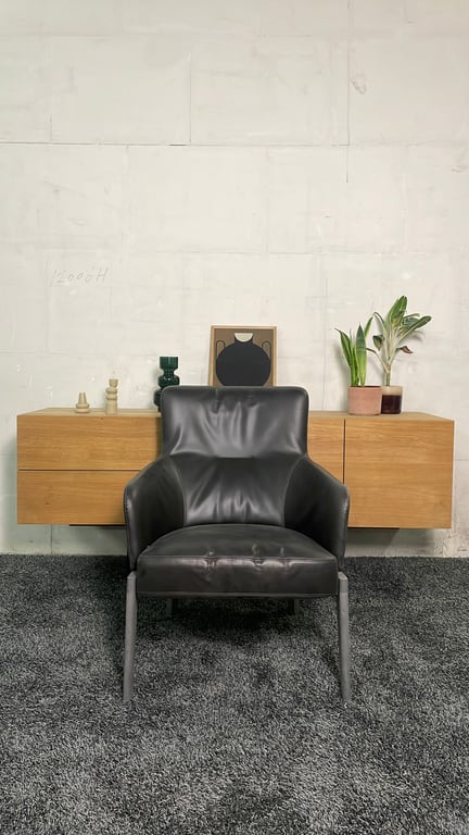 Fauteuil Molteni & C Chelsea en cuir - face