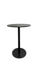 Table haute ronde 79x79 en métal noir