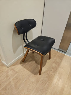 Chaise de Réunion en Cuir Noir