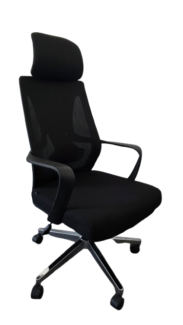 Fauteuil de bureau avec têtière et roulettes