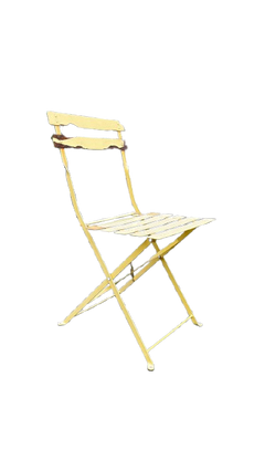 Chaise d'extérieur pliante métal jaune - 3-4
