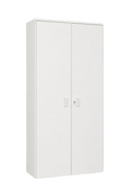 Armoire blanche à portes battantes avec clé