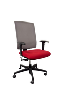 Fauteuil de bureau Rouge et gris