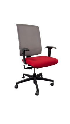 Fauteuil de bureau Rouge et gris