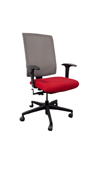 Fauteuil de bureau Rouge et gris