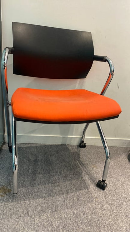 Chaise de réunion avec Roulettes et Accoudoirs