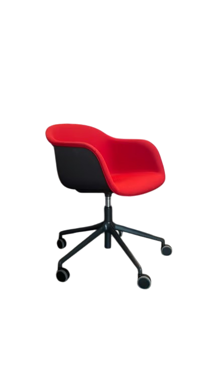 Chaise de réunion Muuto Rouge et Noir