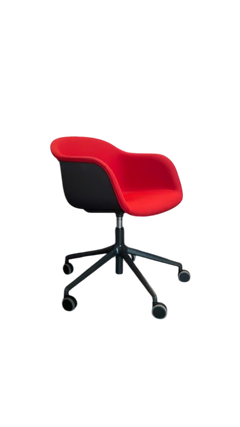 Chaise de réunion Muuto Rouge et Noir