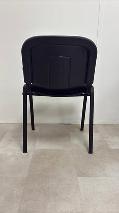 Chaise de réunion tissu noir - 3-4