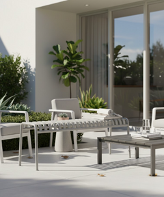 Banc Palissade en Métal Gris