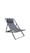 Chaise d'extérieur en métal et résille grise