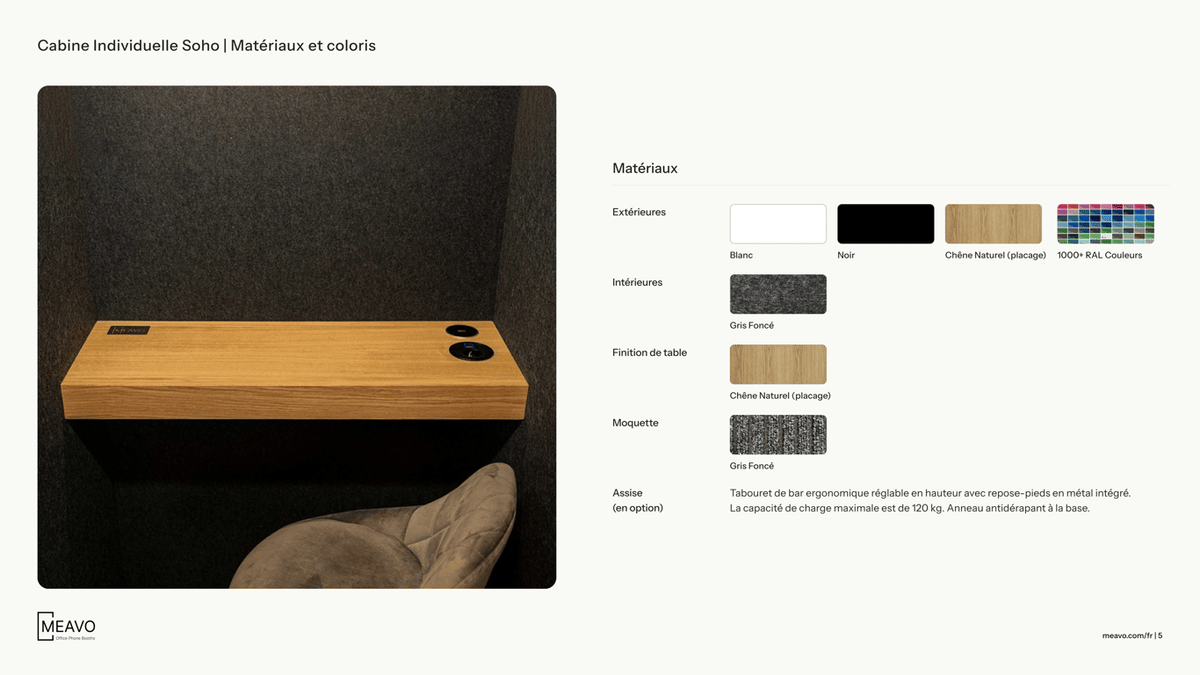 Cabine acoustique solo MEAVO Soho