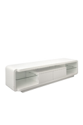 Meuble TV avec étagères en verre