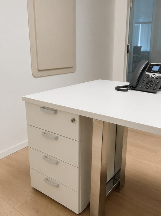 Caisson 4 tiroirs blanc