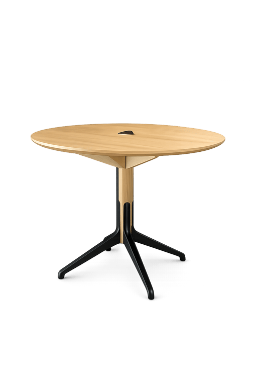 Table de réunion ronde 100x100 chêne