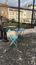 Chaise pliante Sky Blue en métal
