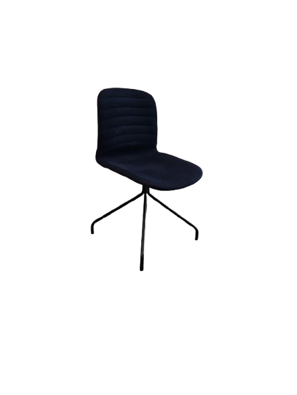 Chaise de réunion avec dossier plein et piètement droit
