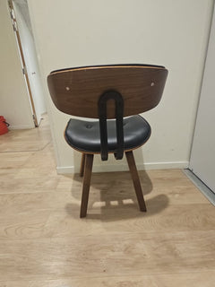 Chaise de Réunion en Cuir Noir