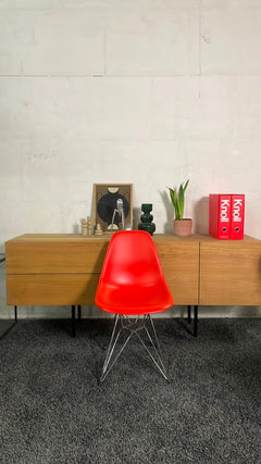 Chaise Vitra Eames Plastic Side Chair Rouge