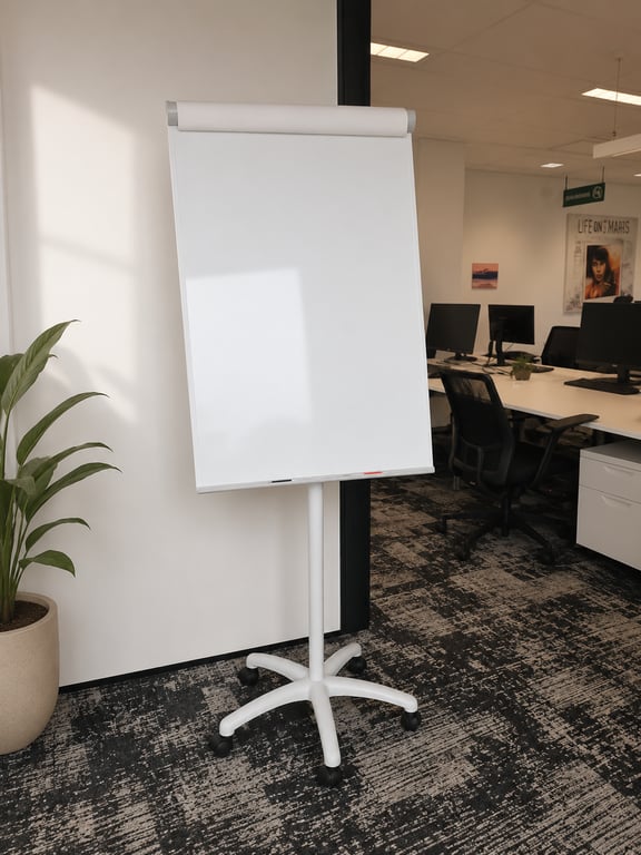 Tableau Blanc avec Roulettes