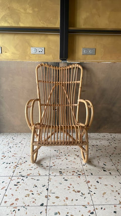 Fauteuil en rotin naturel - face