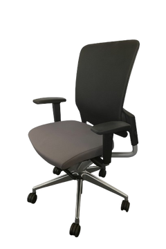 Fauteuil de bureau modèle E8 avec dossier en résille et piètement étoile