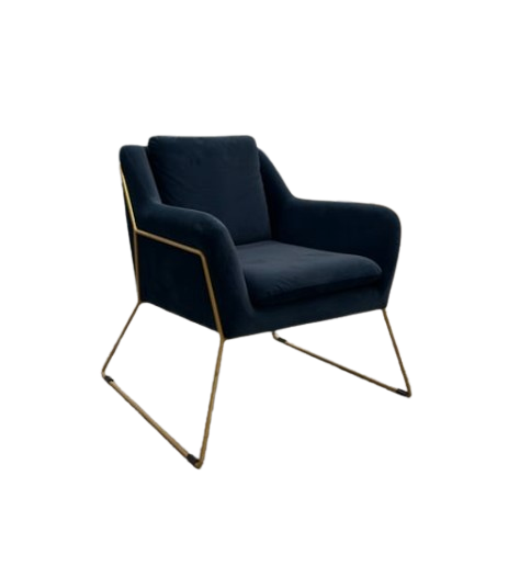 Sans marque - Fauteuil velour - Fauteuil avec accoudoirs en velour