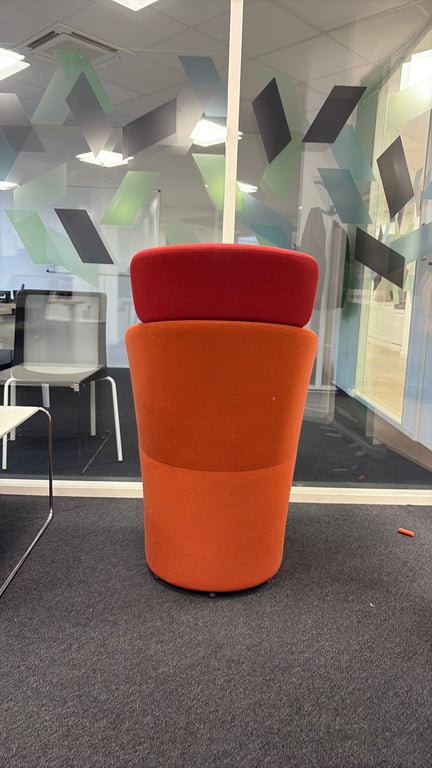 Fauteuil Bene Orange et Rouge - 3-4