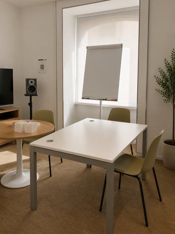 Bureau droit 120x80 en bois mélaminé et Métal
