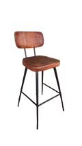 Chaise haute en cuir