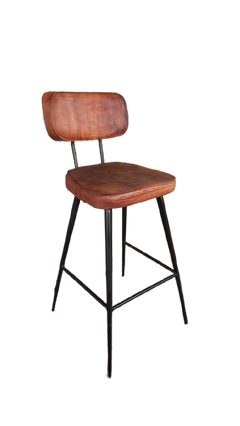 Chaise haute en cuir - 3-4