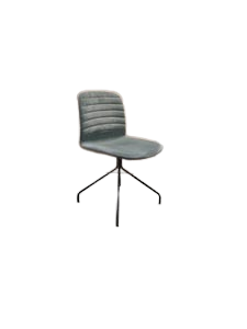 Chaise de réunion sans accoudoirs en tissu rembourré