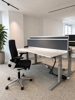 Bureau réglable 180x80 Bene - Level lift - avec cloison