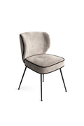 Fauteuil en velours avec pieds en métal