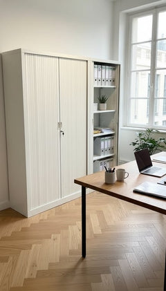 Armoire Haute avec Portes Coulissantes et Fermeture à Clé