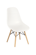 Chaise de cafétéria en bois et plastique