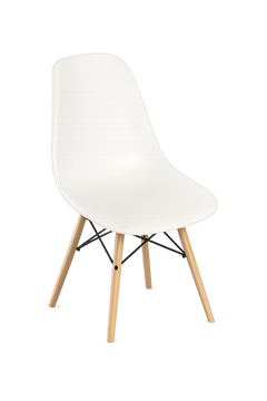 Chaise de cafétéria en bois et plastique