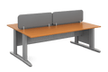 Bureau droit 160x80 avec goulotte et obturateur