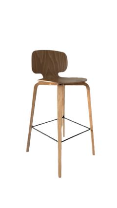 Tabouret haut en bois de La chaise Française - 3-4