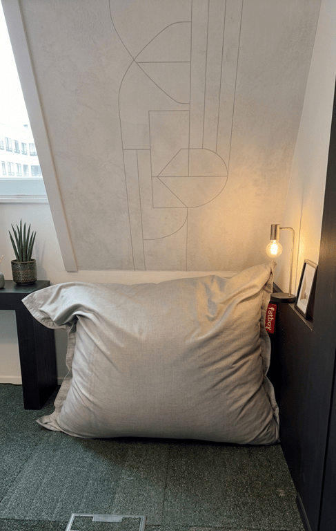 Pouf Fatboy Gris clair en tissu