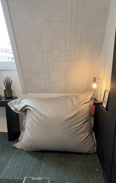 Pouf Fatboy Gris clair en tissu