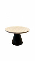 Table basse ronde en bois contreplaqué et plastique
