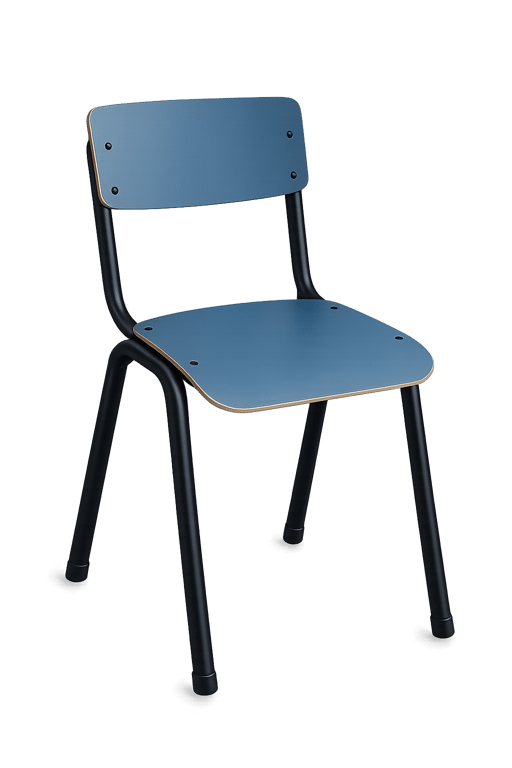 Chaise de cafétéria empilable