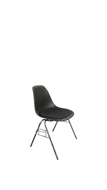 Chaise de réunion Vitra Eames Plastic Chair Noir