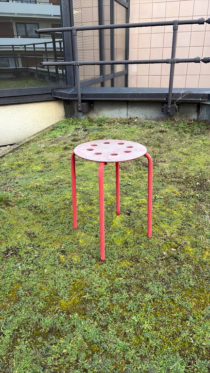 Tabouret IKEA Marius Rouge - 3-4