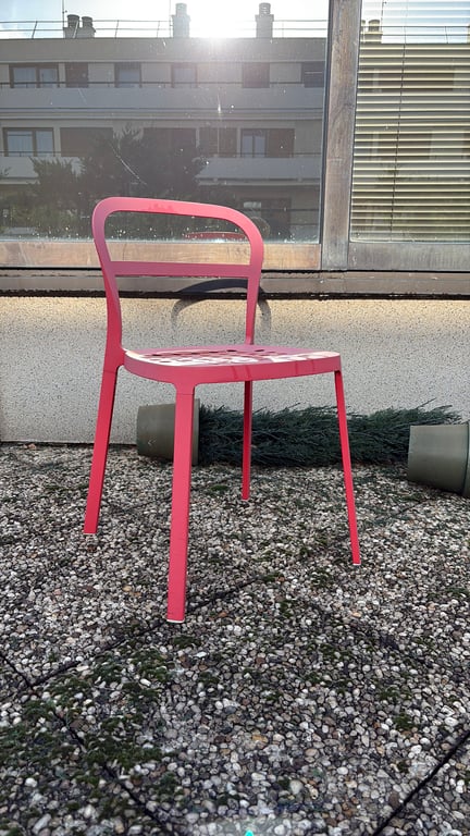 Chaise d'extérieur IKEA Reidar Rouge Métal - 3-4
