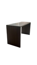 Table haute rectangulaire en chêne foncé