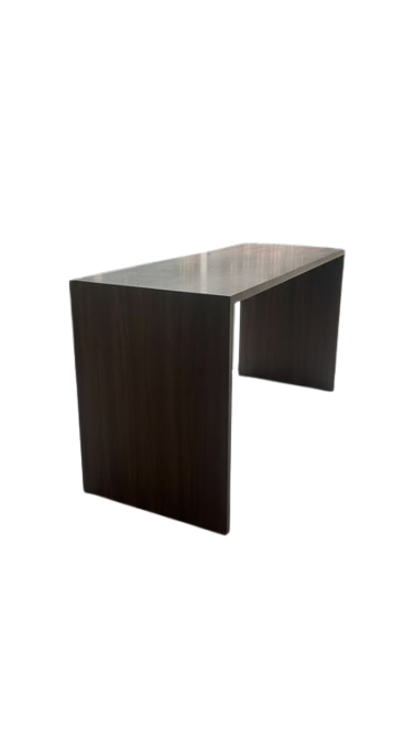 Table haute rectangulaire en chêne foncé