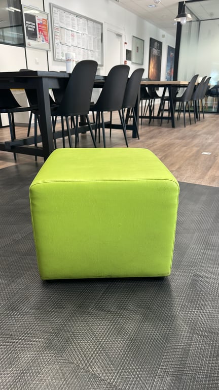 Pouf en cuir - face