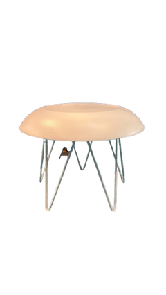 Table basse ronde en métal blanc - 3-4